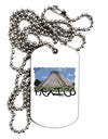 Mexico - Mayan Temple Cut-out Adult Dog Tag Chain Necklace by TooLoud-TooLoud-White-Davson Sales