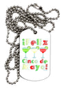 Margaritas - Mexican Flag Colors - Feliz Cinco de Mayo Adult Dog Tag Chain Necklace by TooLoud-Dog Tag Necklace-TooLoud-White-Davson Sales