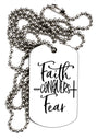 TooLoud Faith Conquers Fear Adult Dog Tag Chain Necklace-Dog Tag Necklace-TooLoud-1 Piece-Davson Sales