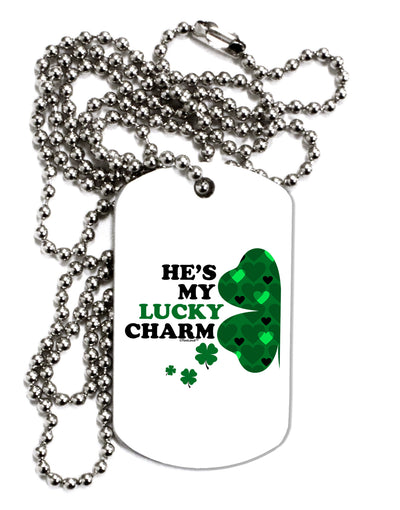 He's My Lucky Charm - Left Adult Dog Tag Chain Necklace-Dog Tag Necklace-TooLoud-1 Piece-Davson Sales