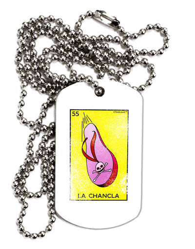 La Chancla Loteria Distressed Adult Dog Tag Chain Necklace by TooLoud-TooLoud-1 Piece-Davson Sales