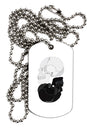 White And Black Inverted Skulls Adult Dog Tag Chain Necklace by TooLoud-Dog Tag Necklace-TooLoud-White-Davson Sales