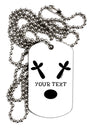 Personalized Matching Reindeer Family Design - Your Text Adult Dog Tag Chain Necklace-Dog Tag Necklace-TooLoud-White-Davson Sales