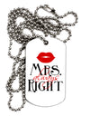 Matching Husband and Wife Designs - Mrs Always Right Adult Dog Tag Chain Necklace-Dog Tag Necklace-TooLoud-White-Davson Sales