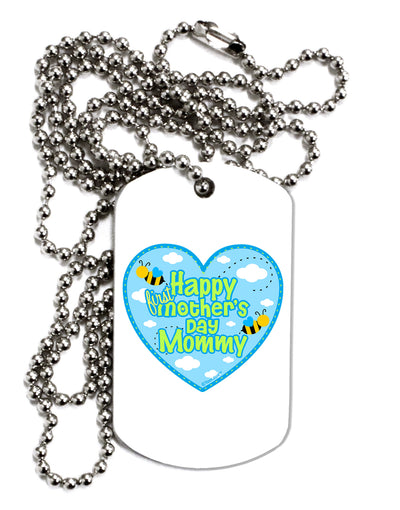 Happy First Mother's Day Mommy - Blue Adult Dog Tag Chain Necklace by TooLoud-Dog Tag Necklace-TooLoud-White-Davson Sales