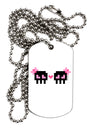 8-Bit Skull Love - Girl and Girl Adult Dog Tag Chain Necklace-Dog Tag Necklace-TooLoud-White-Davson Sales
