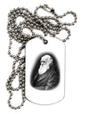 Charles Darwin Black and White Adult Dog Tag Chain Necklace by TooLoud-TooLoud-White-Davson Sales