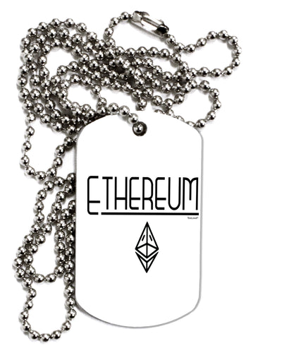TooLoud Ethereum with logo Adult Dog Tag Chain Necklace-Dog Tag Necklace-TooLoud-1 Piece-Davson Sales