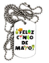 Feliz Cinco de Mayo - Fiesta Icons Adult Dog Tag Chain Necklace by TooLoud-Dog Tag Necklace-TooLoud-White-Davson Sales