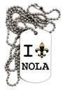 I Love NOLA Fleur de Lis Adult Dog Tag Chain Necklace-Dog Tag Necklace-TooLoud-1 Piece-Davson Sales