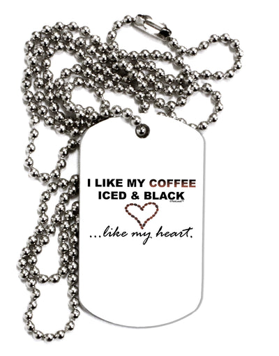 Coffee Iced and Black Adult Dog Tag Chain Necklace-Dog Tag Necklace-TooLoud-1 Piece-Davson Sales