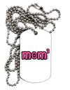 Mom Cubed - Cute Mom of Three Design Adult Dog Tag Chain Necklace by TooLoud-Dog Tag Necklace-TooLoud-White-Davson Sales