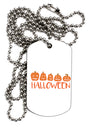 Halloween Pumpkins Adult Dog Tag Chain Necklace - 1 Piece Tooloud