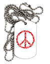 Peace Sign Hearts Red Adult Dog Tag Chain Necklace-Dog Tag Necklace-TooLoud-1 Piece-Davson Sales