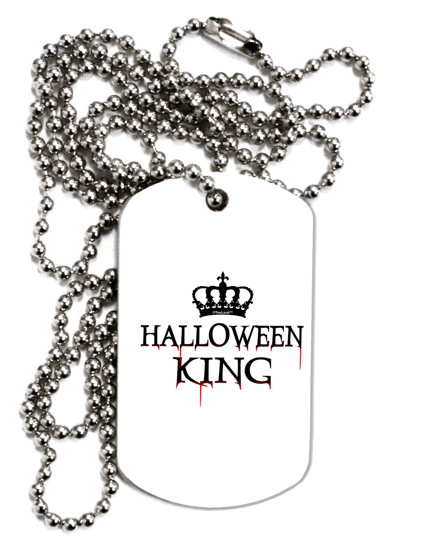 Halloween King Adult Dog Tag Chain Necklace by TooLoud-Dog Tag Necklace-TooLoud-1 Piece-Davson Sales