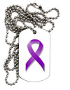 Alzheimers Awareness Ribbon - Purple Adult Dog Tag Chain Necklace by TooLoud-Dog Tag Necklace-TooLoud-White-Davson Sales