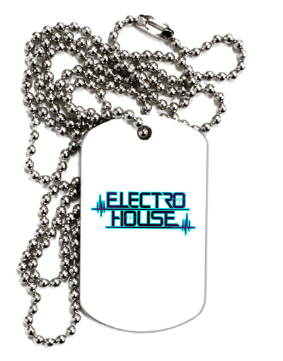 Electro House Bolt Adult Dog Tag Chain Necklace-Dog Tag Necklace-TooLoud-1 Piece-Davson Sales