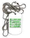 Binary Data Green Adult Dog Tag Chain Necklace-Dog Tag Necklace-TooLoud-12 Pieces-Davson Sales