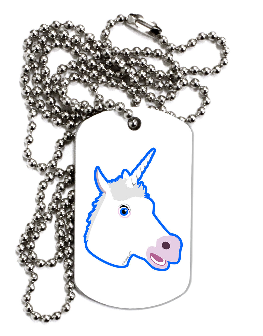 Fanciful Unicorn Adult Dog Tag Chain Necklace-Dog Tag Necklace-TooLoud-White-Davson Sales