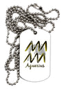 Aquarius Symbol Adult Dog Tag Chain Necklace-Dog Tag Necklace-TooLoud-12 Pieces-Davson Sales