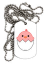 Cute Hatching Chick - Pink Adult Dog Tag Chain Necklace by TooLoud-Dog Tag Necklace-TooLoud-White-Davson Sales