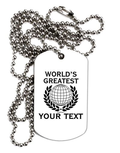 Personalized Worlds Greatest Adult Dog Tag Chain Necklace by TooLoud-Dog Tag Necklace-TooLoud-White-Davson Sales