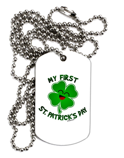 My First St. Patrick's Day Adult Dog Tag Chain Necklace-Dog Tag Necklace-TooLoud-1 Piece-Davson Sales