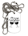 At My Age I Need Glasses - Wine Distressed Adult Dog Tag Chain Necklace by TooLoud-Dog Tag Necklace-TooLoud-White-Davson Sales
