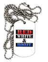 Red White & Booze Adult Dog Tag Chain Necklace-Dog Tag Necklace-TooLoud-1 Piece-Davson Sales