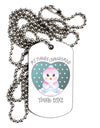 Personalized My First Christmas Snowbaby Girl Adult Dog Tag Chain Necklace-Dog Tag Necklace-TooLoud-White-Davson Sales