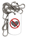 No Love Symbol Adult Dog Tag Chain Necklace-Dog Tag Necklace-TooLoud-1 Piece-Davson Sales