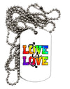 Love Is Love Gay Pride Adult Dog Tag Chain Necklace-Dog Tag Necklace-TooLoud-1 Piece-Davson Sales