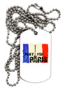 Pray For Paris Watercolor Adult Dog Tag Chain Necklace-Dog Tag Necklace-TooLoud-1 Piece-Davson Sales