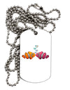 Kissy Clownfish Adult Dog Tag Chain Necklace-Dog Tag Necklace-TooLoud-1 Piece-Davson Sales