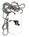 Maryland - United States Shape Adult Dog Tag Chain Necklace-Dog Tag Necklace-TooLoud-White-Davson Sales