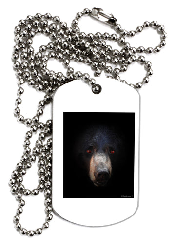 Scary Black Bear Adult Dog Tag Chain Necklace-Dog Tag Necklace-TooLoud-1 Piece-Davson Sales