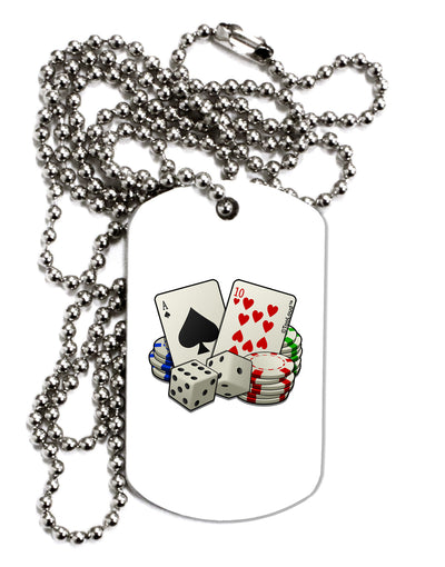 Gambling Weapons Adult Dog Tag Chain Necklace-Dog Tag Necklace-TooLoud-1 Piece-Davson Sales