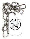 White Skull With Star Adult Dog Tag Chain Necklace by TooLoud-Dog Tag Necklace-TooLoud-White-Davson Sales