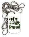 TooLoud One Lucky Grandma Shamrock Adult Dog Tag Chain Necklace-Dog Tag Necklace-TooLoud-1 Piece-Davson Sales