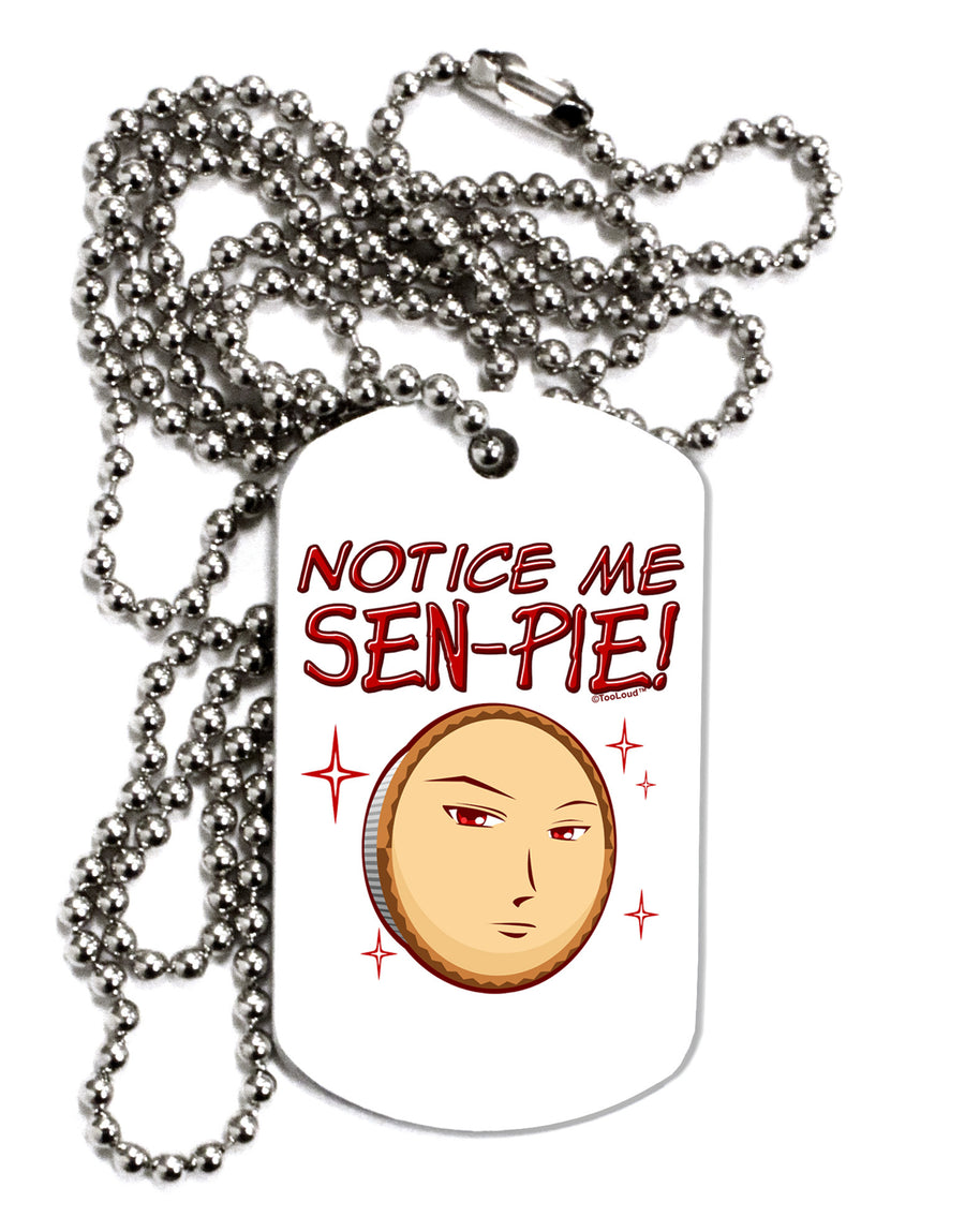 Notice Me Sen-pie Adult Dog Tag Chain Necklace-Dog Tag Necklace-TooLoud-White-Davson Sales