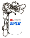 Red White and Brew Color Adult Dog Tag Chain Necklace by TooLoud-TooLoud-White-Davson Sales
