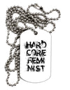 Hardcore Feminist Adult Dog Tag Chain Necklace-Dog Tag Necklace-TooLoud-White-Davson Sales