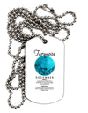 Birthstone Turquoise Adult Dog Tag Chain Necklace by TooLoud-Dog Tag Necklace-TooLoud-1 Piece-Davson Sales