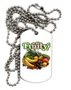 Fruity Fruit Basket Adult Dog Tag Chain Necklace-Dog Tag Necklace-TooLoud-White-Davson Sales