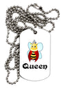 Queen Bee Text 2 Adult Dog Tag Chain Necklace by TooLoud-TooLoud-White-Davson Sales