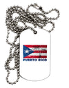 Distressed Puerto Rico Flag Adult Dog Tag Chain Necklace-Dog Tag Necklace-TooLoud-1 Piece-Davson Sales
