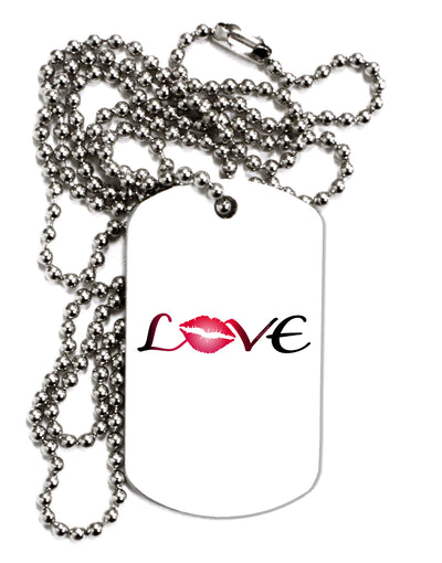 Love Kiss Adult Dog Tag Chain Necklace-Dog Tag Necklace-TooLoud-1 Piece-Davson Sales