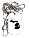 Michigan - United States Shape Adult Dog Tag Chain Necklace-Dog Tag Necklace-TooLoud-White-Davson Sales