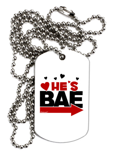 He's BAE - Right Arrow Adult Dog Tag Chain Necklace-Dog Tag Necklace-TooLoud-1 Piece-Davson Sales