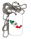 Mexico Outline - Mexican Flag Adult Dog Tag Chain Necklace by TooLoud-Dog Tag Necklace-TooLoud-White-Davson Sales